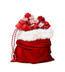 santa claus, gifts, red