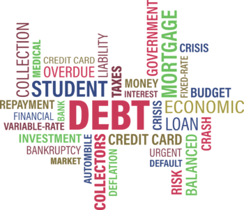 Debt, mortgage, home loan, student loan, credit card, car loan